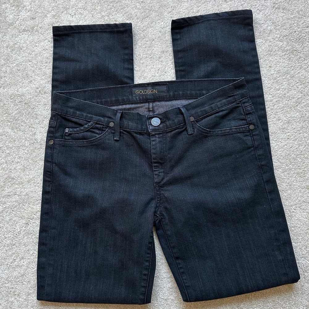 Goldsign Black Straight Leg Jeans